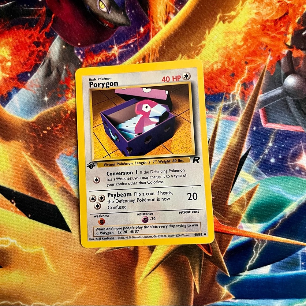 Pokemon Porygon team rocket 1st edition card